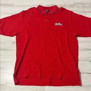 Nike Vintage Waffle Knit Ole Miss Polo Size XL